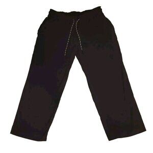 Athleta Nylon Trekkie Straight Crop Pants 12 Petite Black Hiking Camping Active